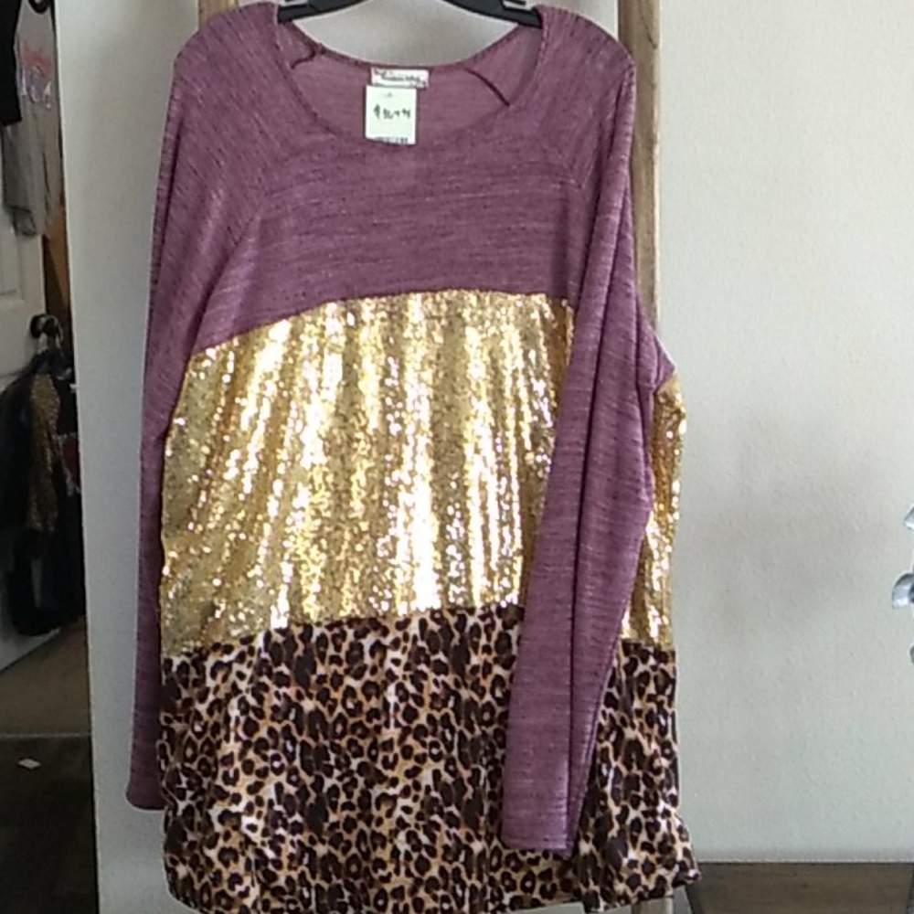 Long sleeve plus blouse